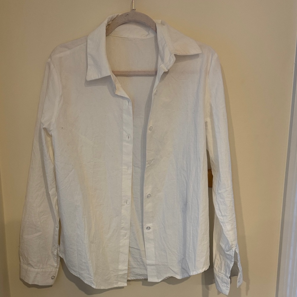 Classic White Women’s Shirt – 100% Cotton